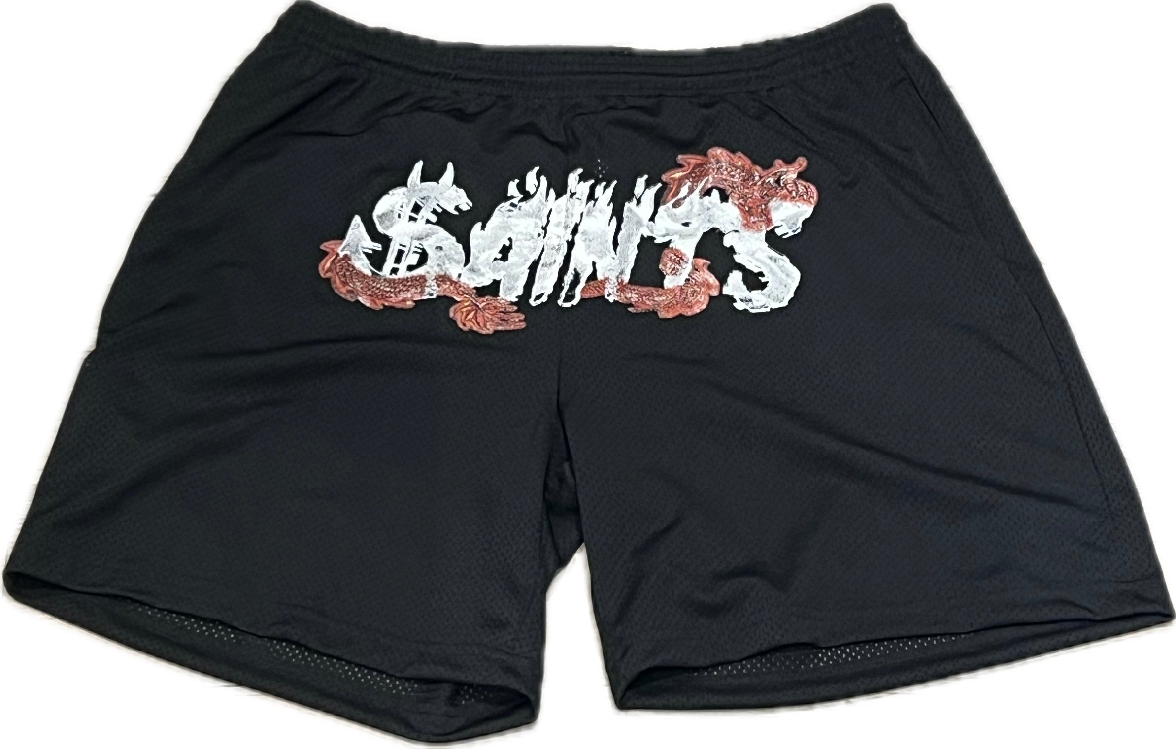 Saints Dragon Black Shorts