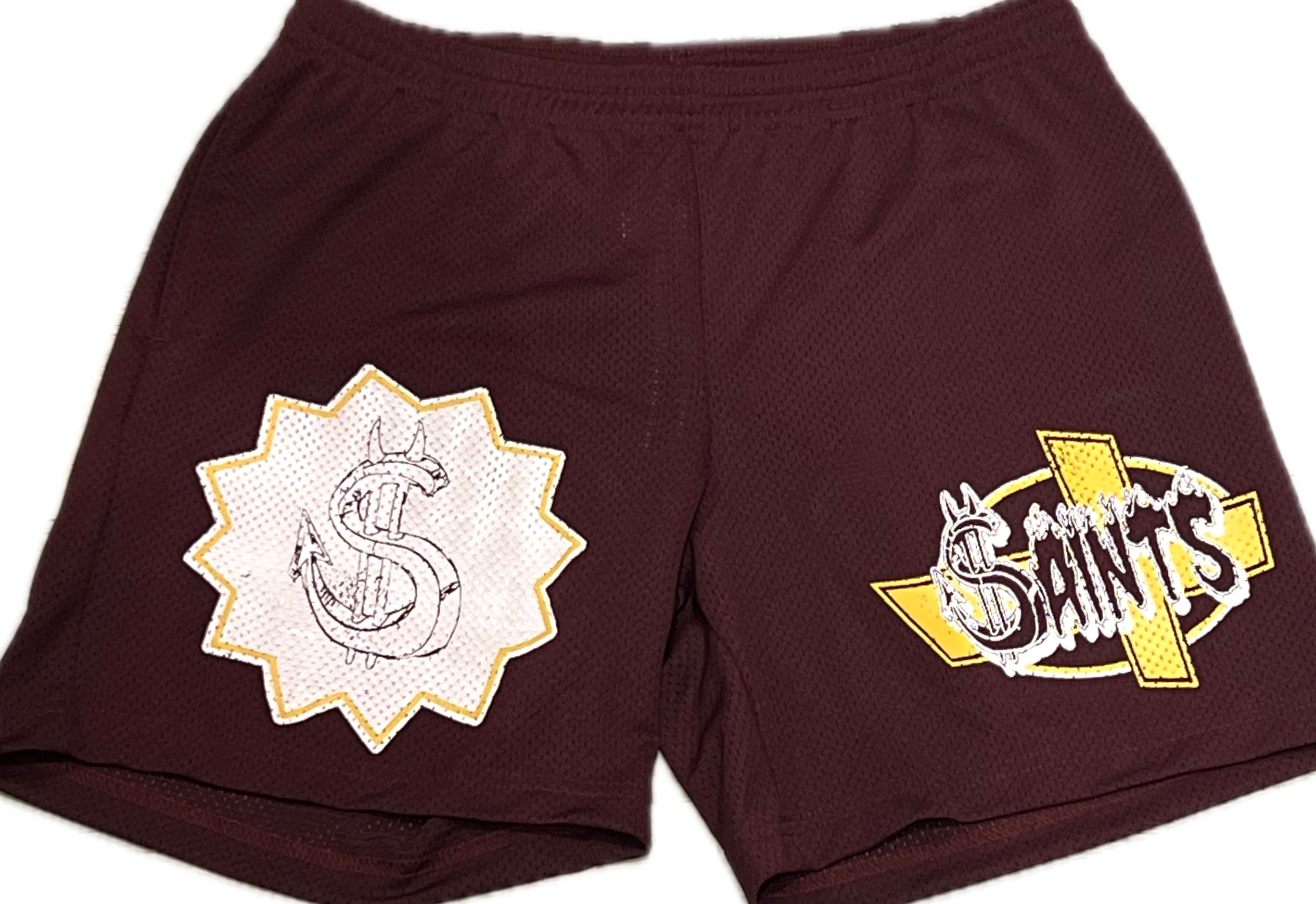 Saints Burgundy Shorts