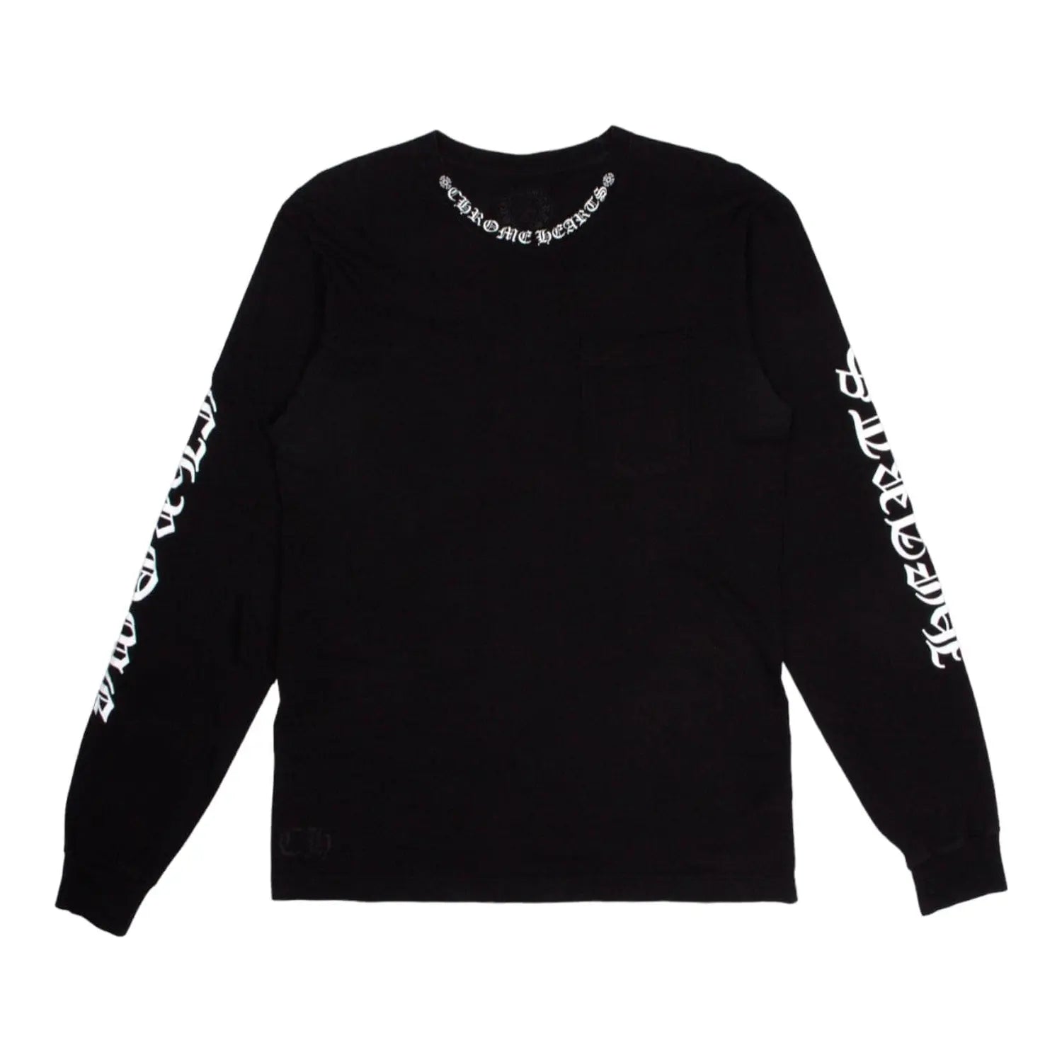 Neck Logo Black L/S T-Shirt