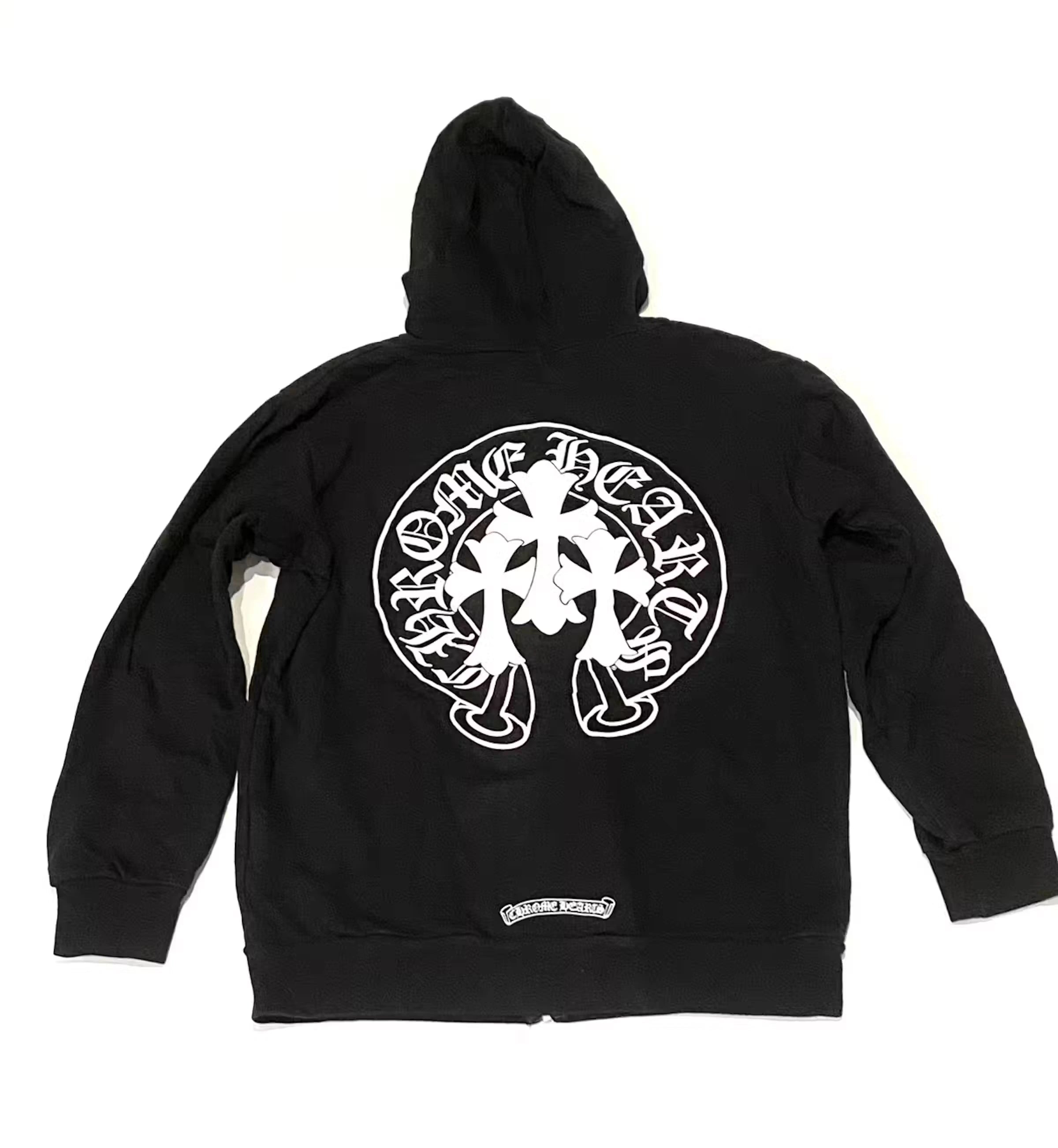 Triple Cross Horseshoe Thermal Zip-Up Hoodie Black