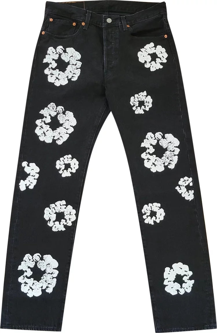 Cotton Wreath Jean Black