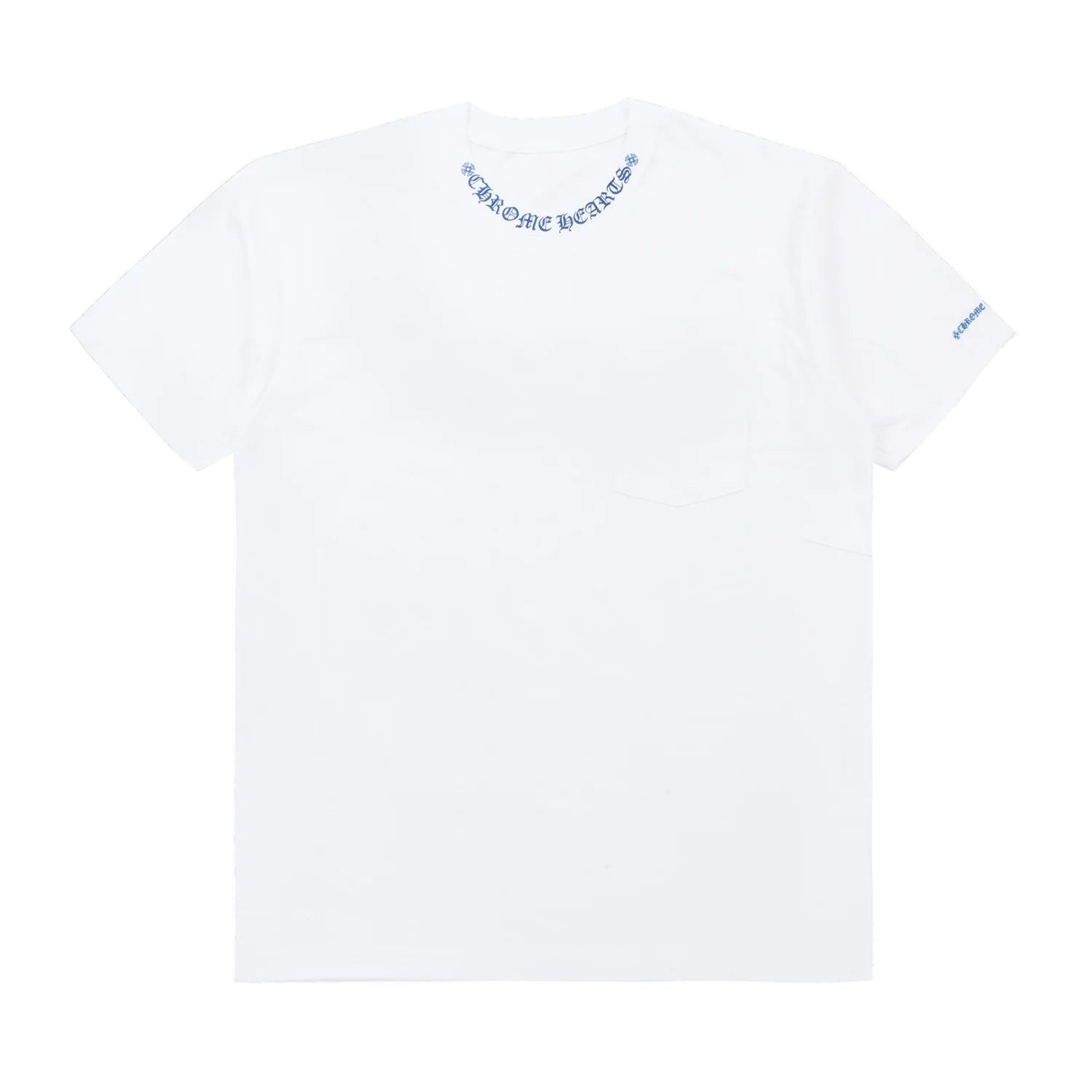 Neck Logo Tee White Blue