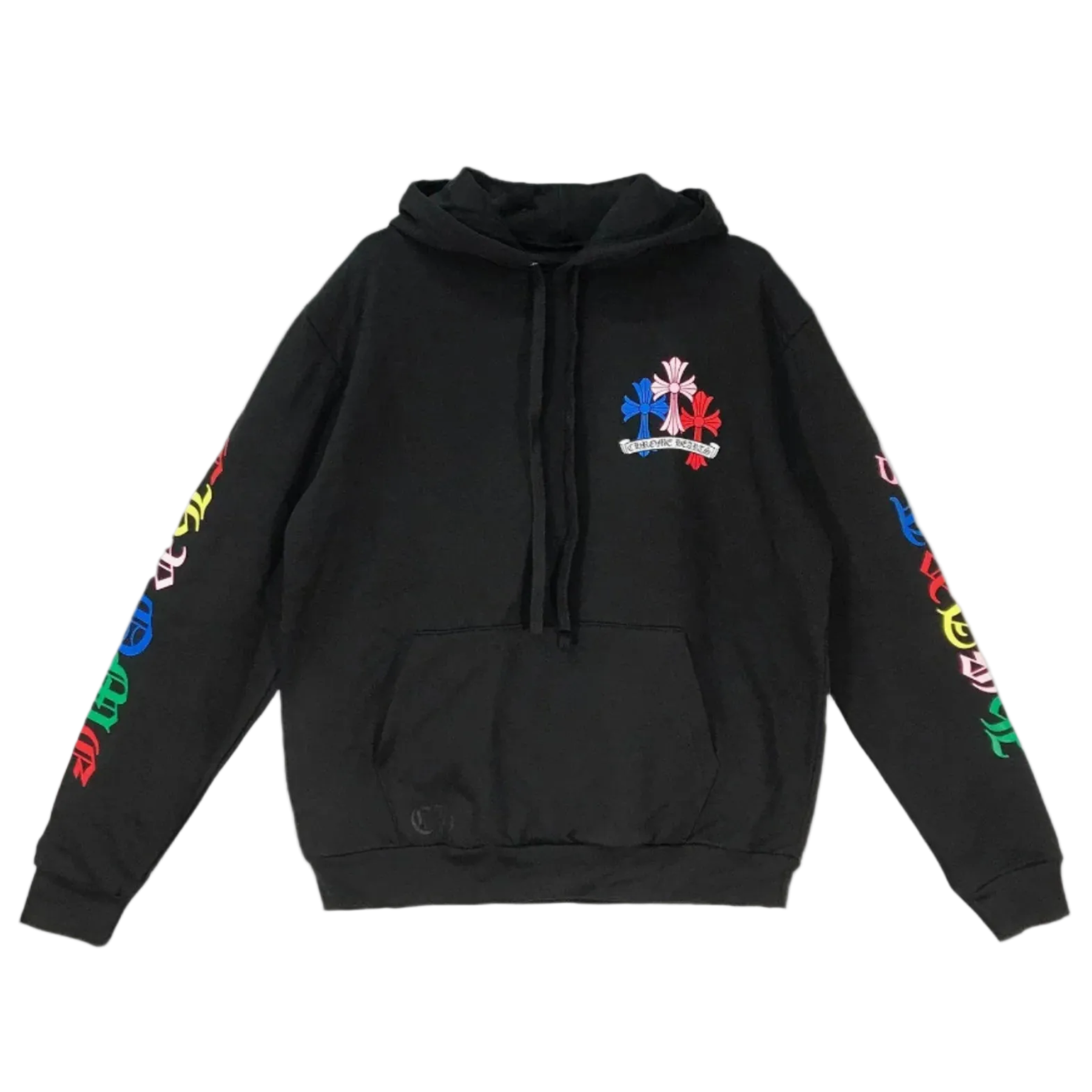 Multi Color Cross Cemetery Hoodie Black
