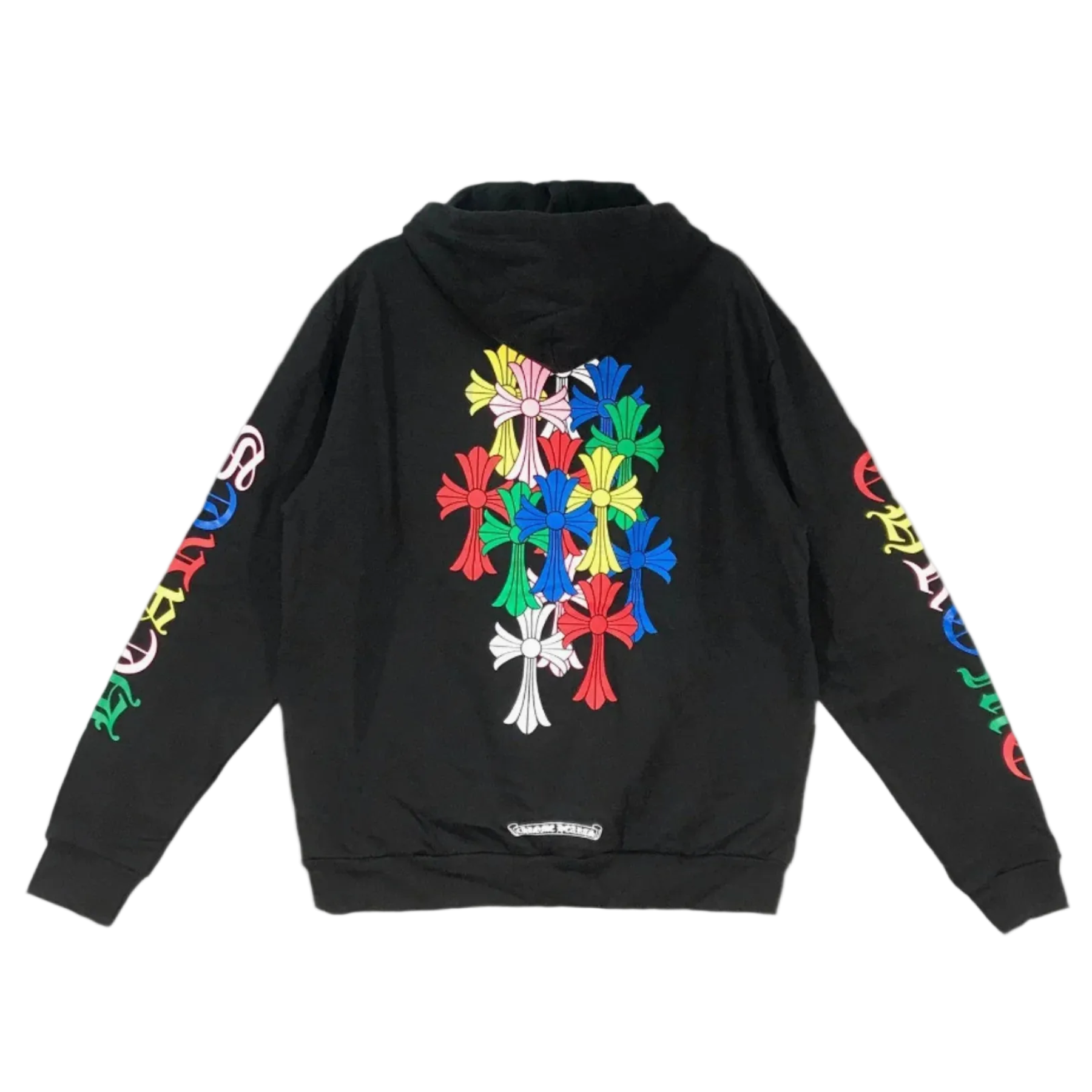 Multi Color Cross Cemetery Hoodie Black