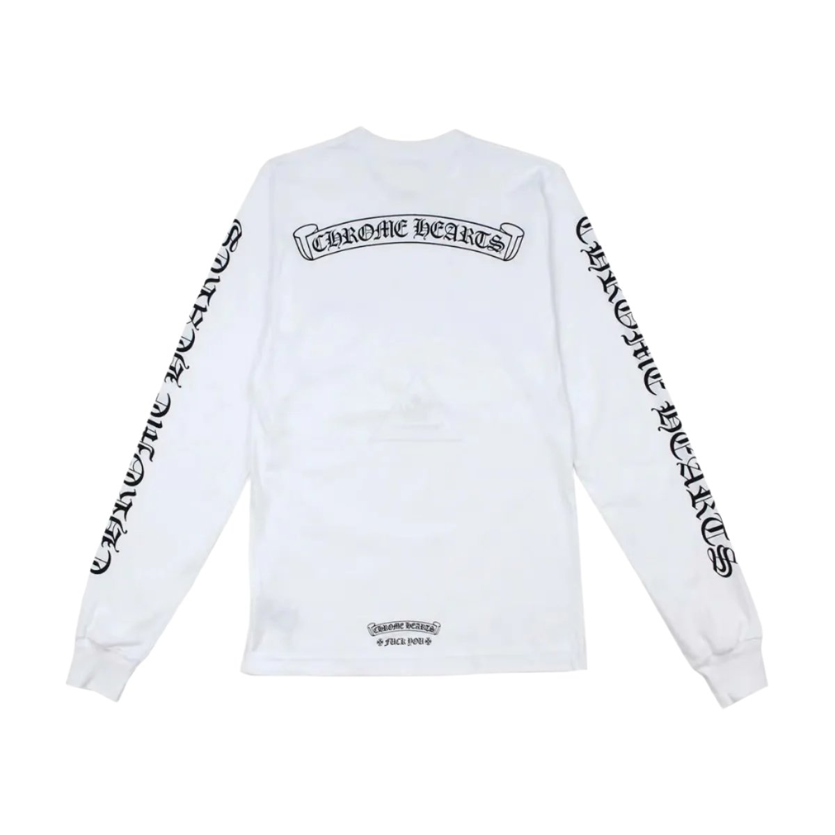 FU Scroll Logo  L/S White/Black