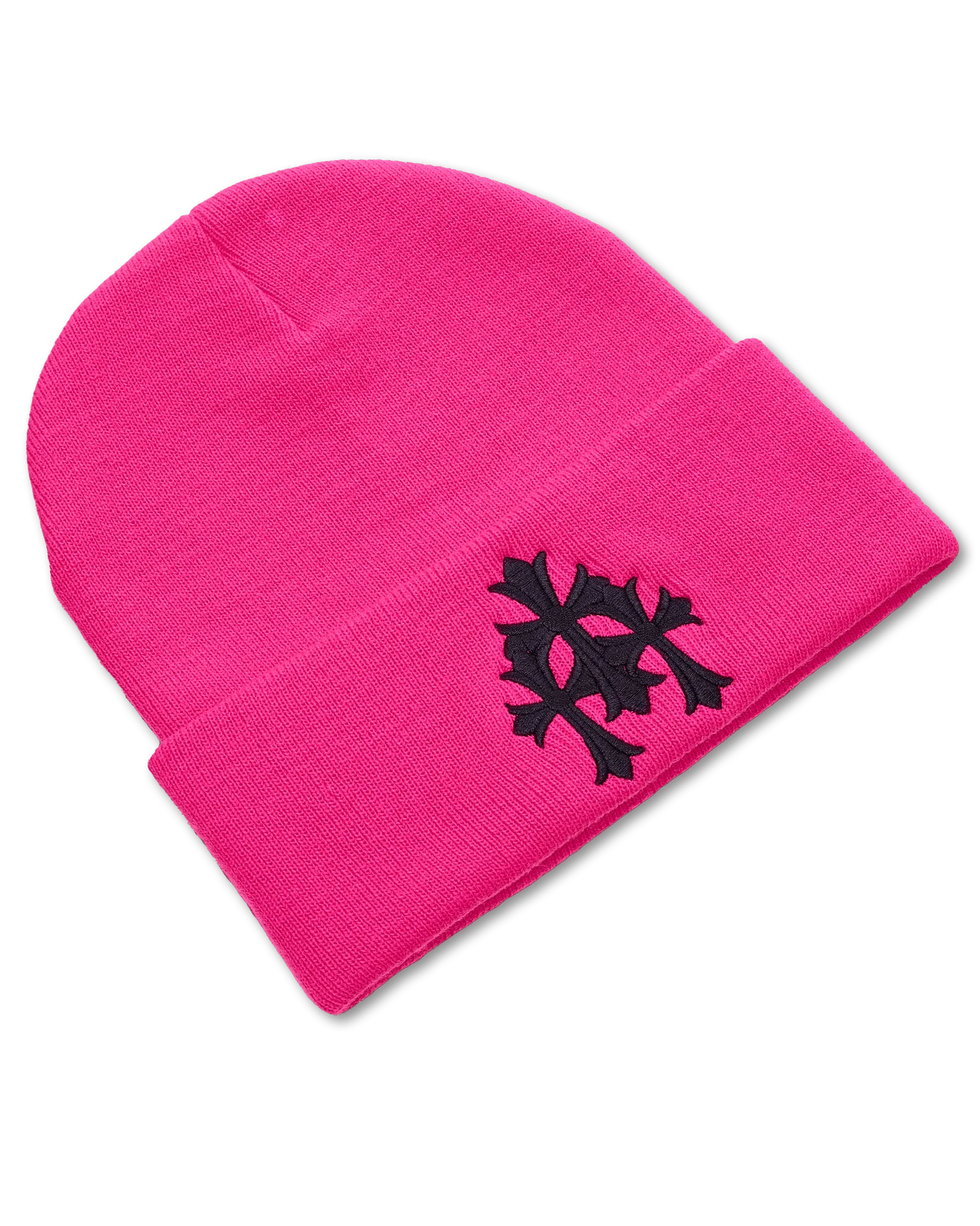 Triple Cross Beanie Pink/Black