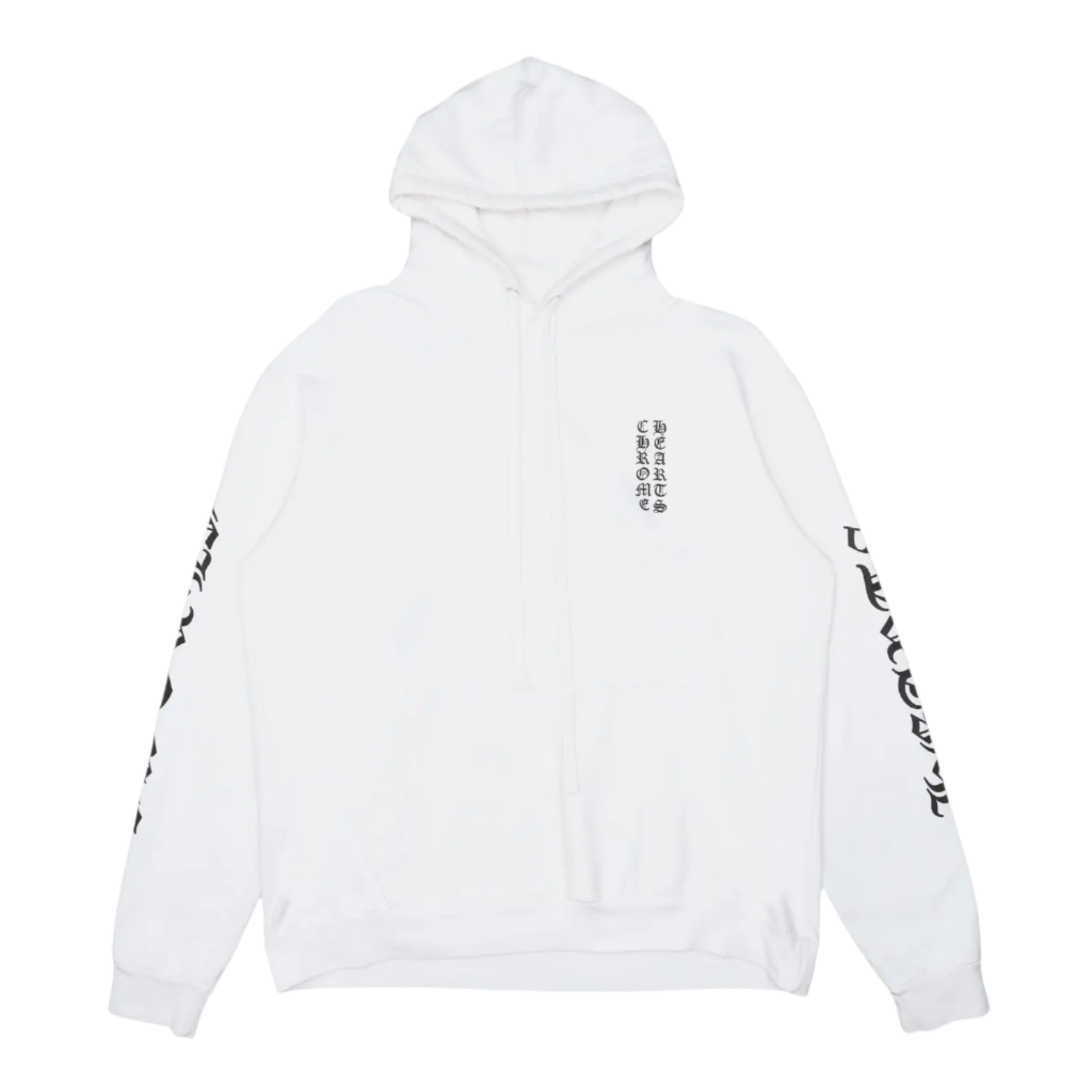 Vertical Logo Hooded Sweatshirt White Black