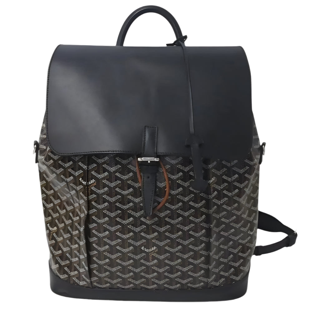 Goyardine Calfskin Alpin MM Backpack Black