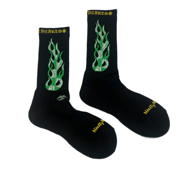 Matty Boy Flame Sock Black/Green