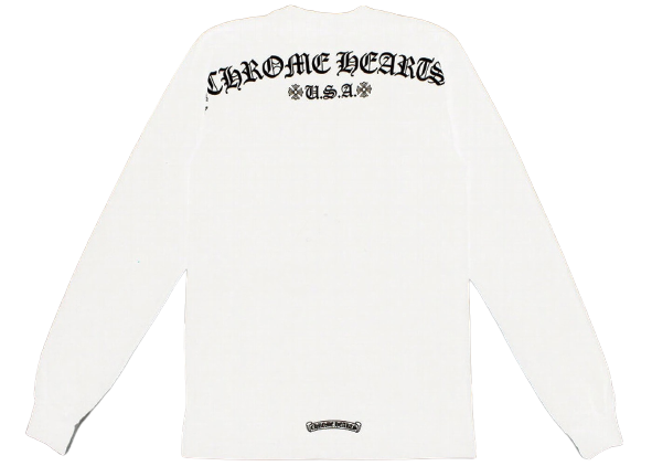 Script Letter Logo L/S T-shirt White