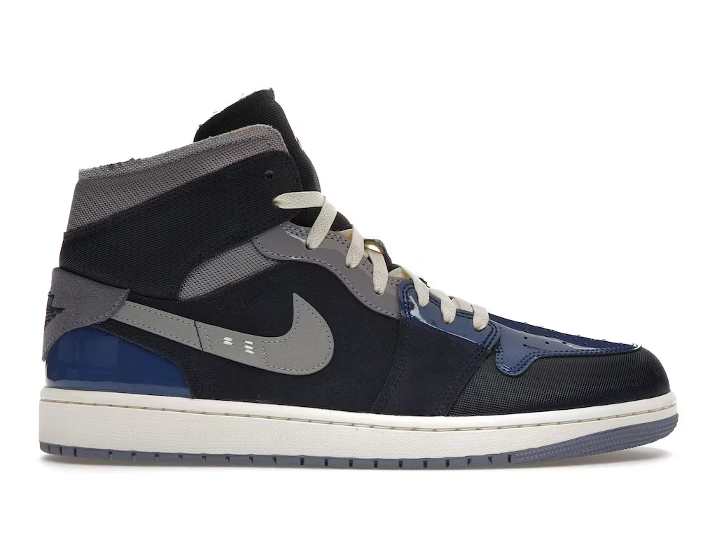 Jordan 1 Mid SE Craft Obsidian French Blue Ashen Slate White