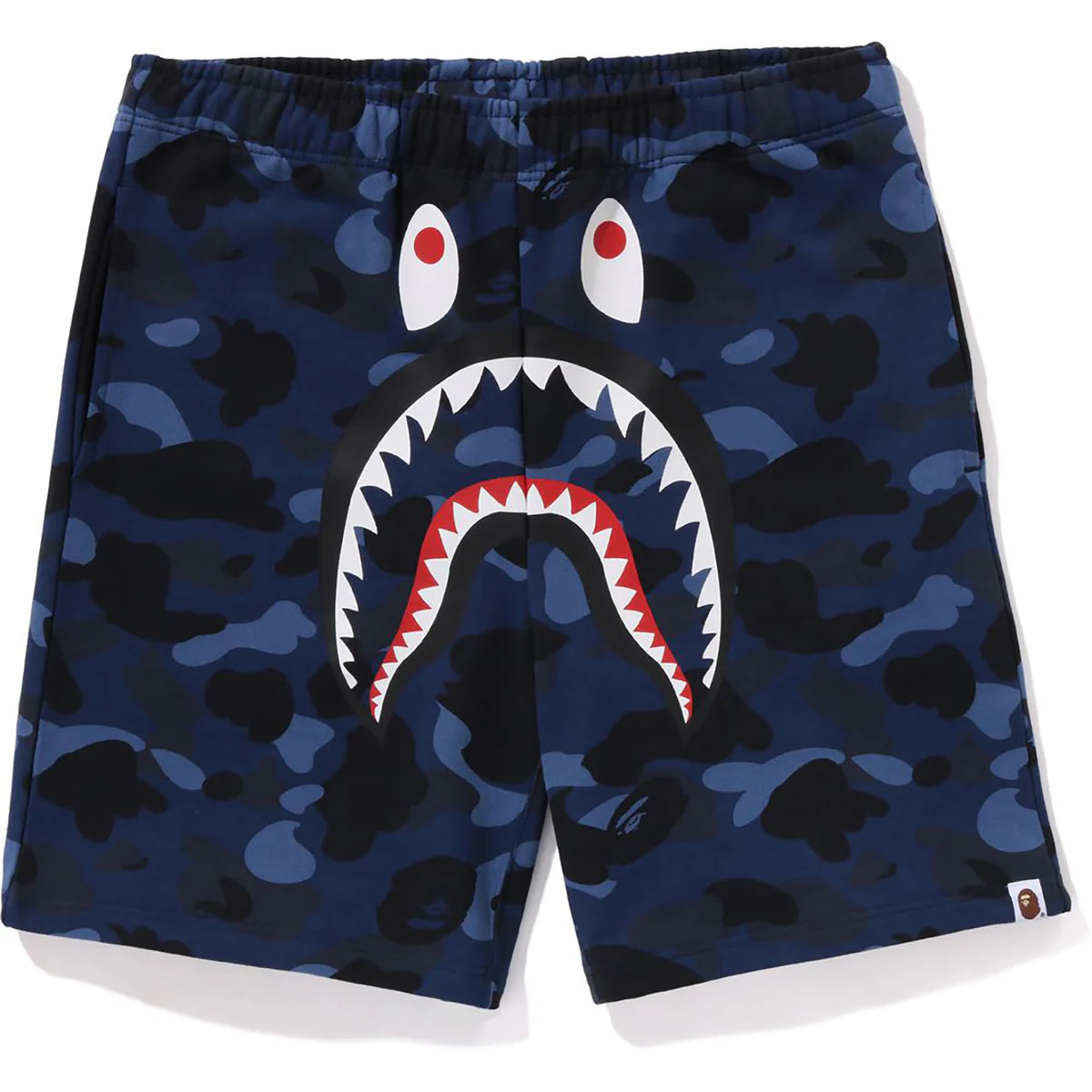 Color Camo Shark Sweat Shorts Navy