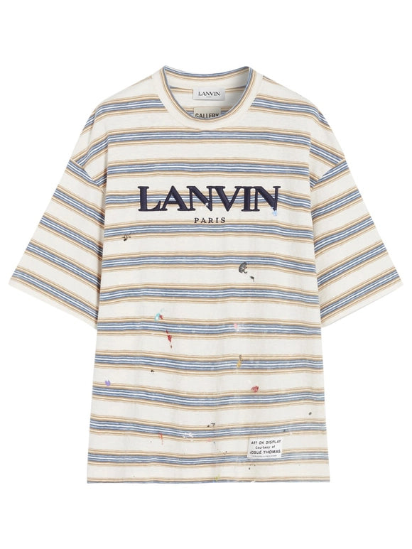 x Lanvin Paint Stripe Tee Multi