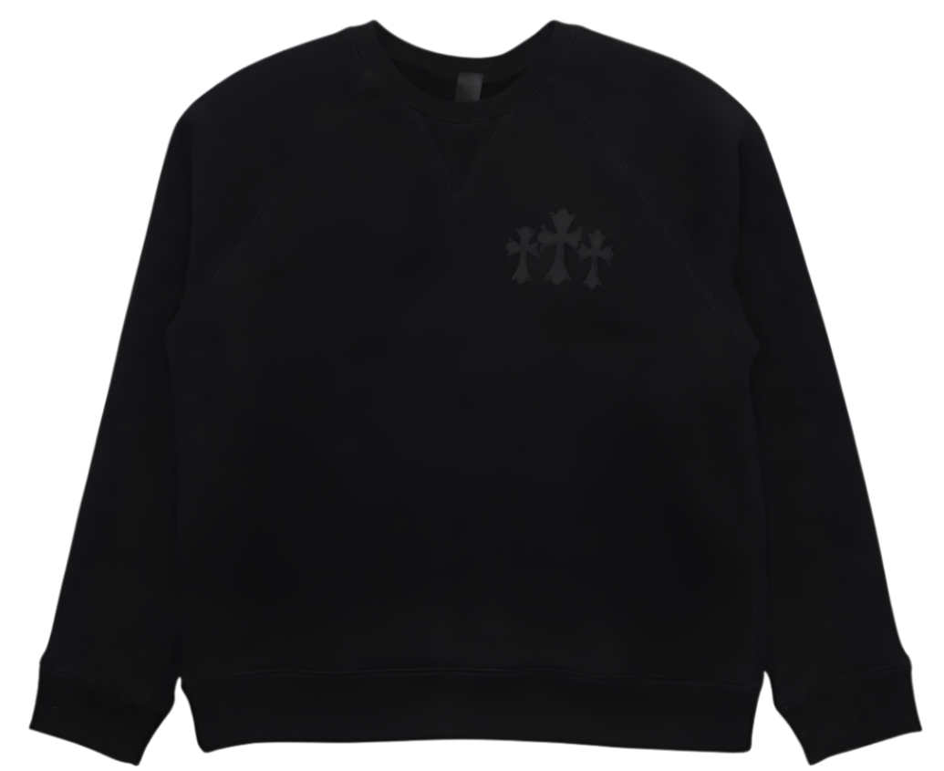 Black Seven-11 CH Logo Crewneck