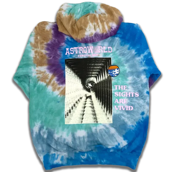 Astroworld Festival Run Hoodie Tie Dye