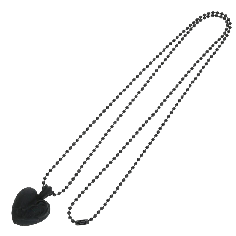 Silichrome Necklace Black Heart Pendant