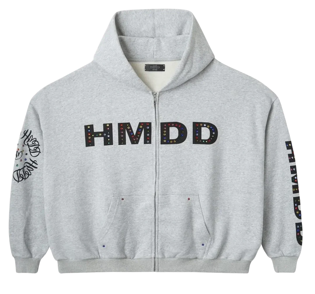 HMDD 'Chimstone' Grey Zip Up Hoodie