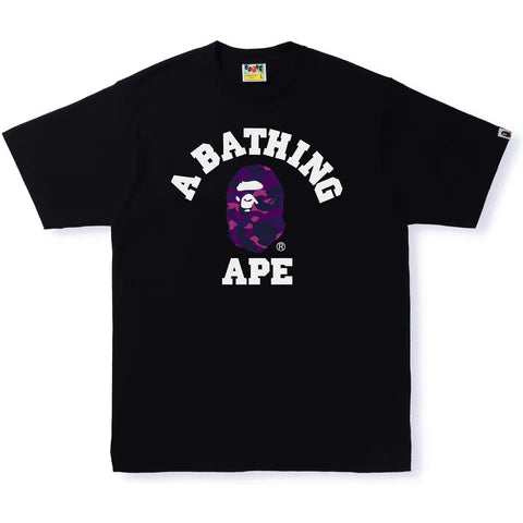 Color Camo College Tee Black/Purple