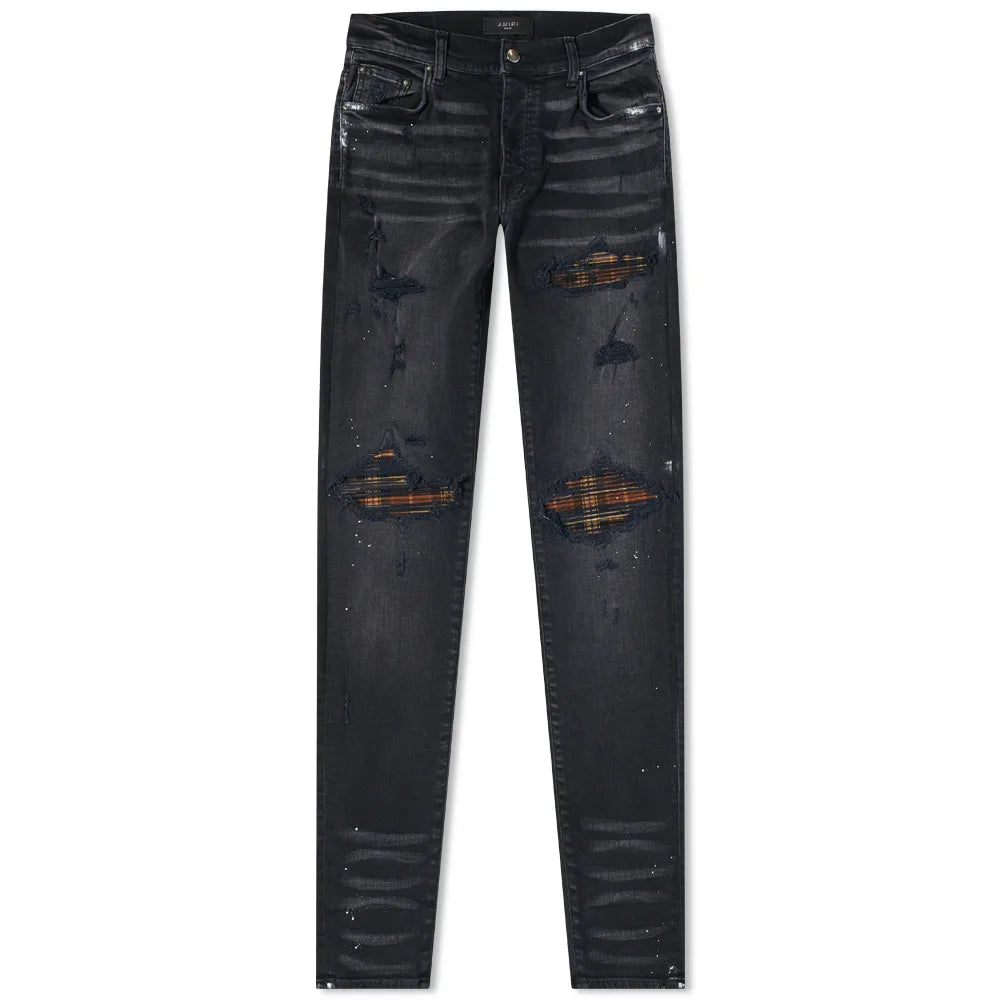 MX1 Plaid Jean Aged Black