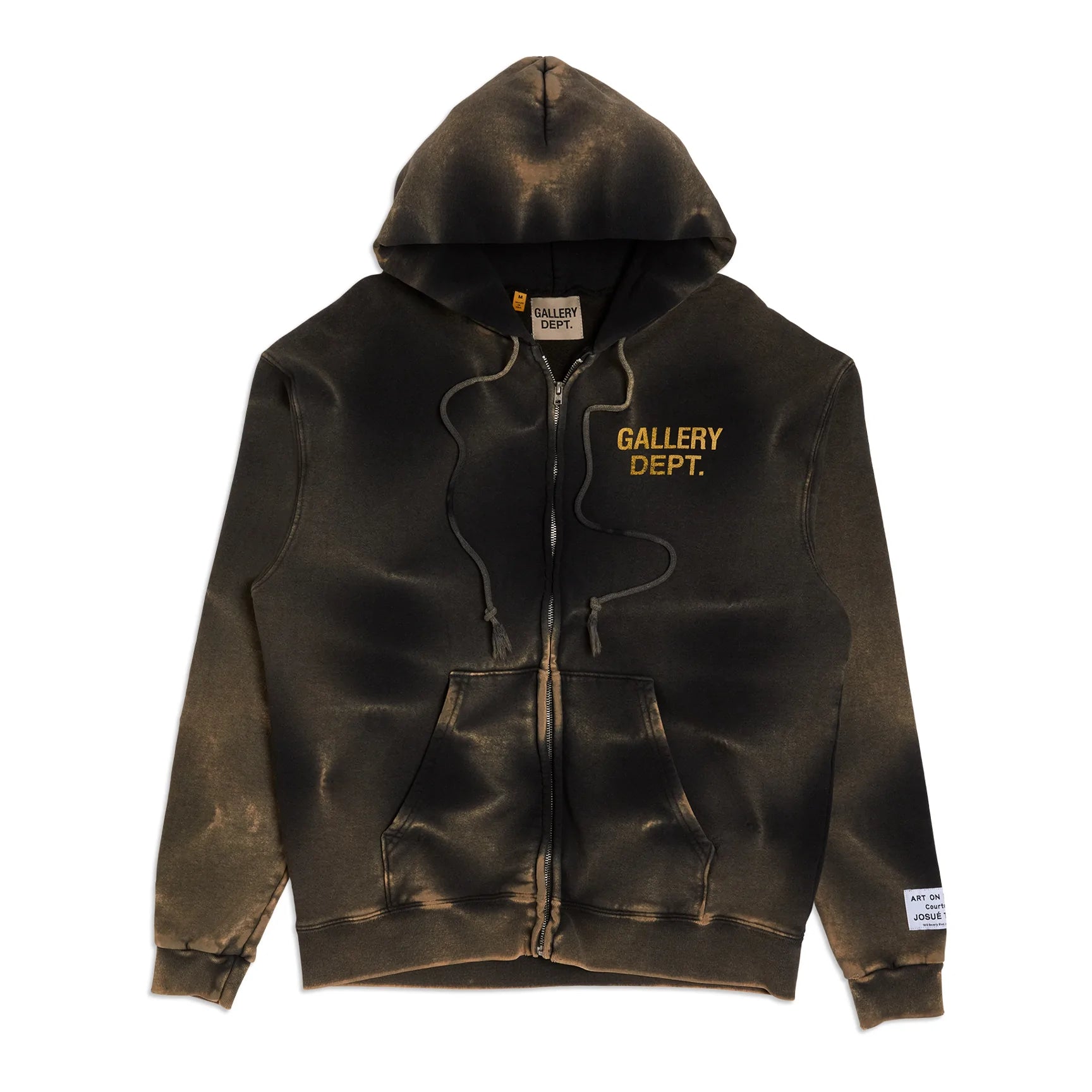 Sun Faded Zip-Up Hoodie Black