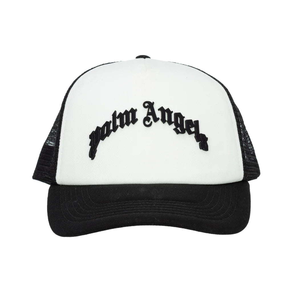 Curved Logo Trucker Cap White/Black