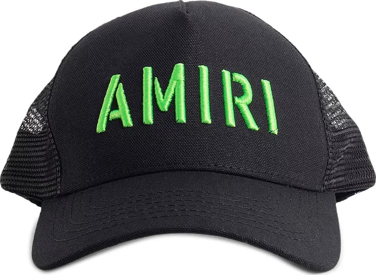 Stencil Trucker Hat Black/Lime