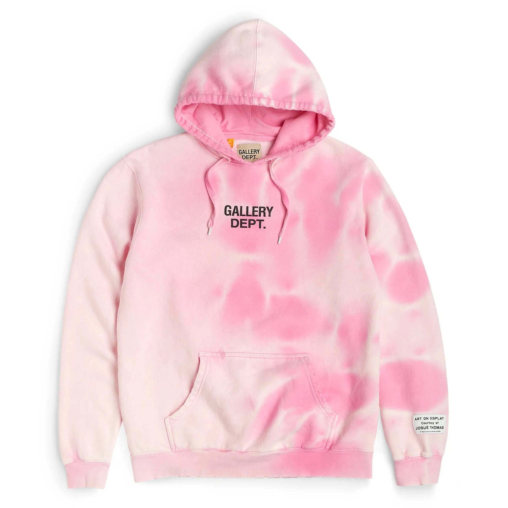 Center Logo Tie Dye Hoodie Pink