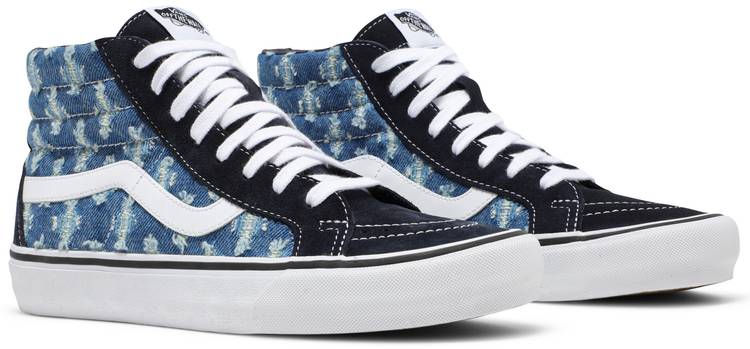 Supreme x Vans Sk8-Hi Hole Punch Denim Blue