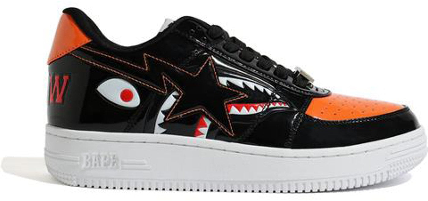 A Bathing Ape Bapesta Mad Shark Black Orange