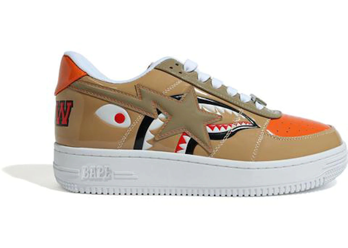 A Bathing Ape Bapesta Mad Shark Tan Orange