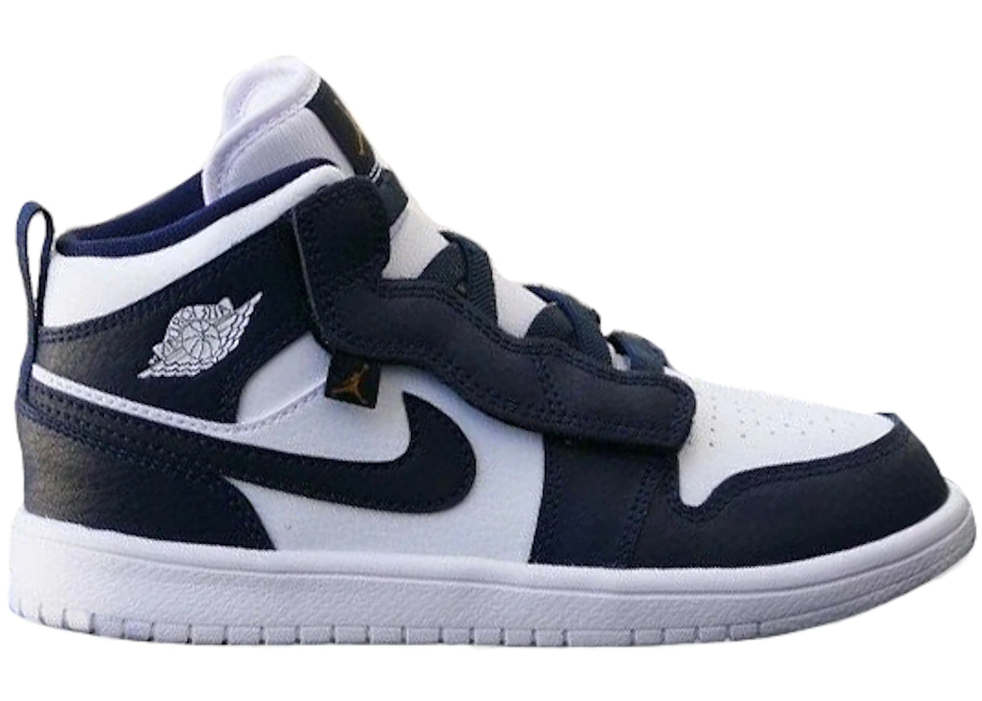 Jordan 1 Mid Alt White Metallic Gold Obsidian (PS)