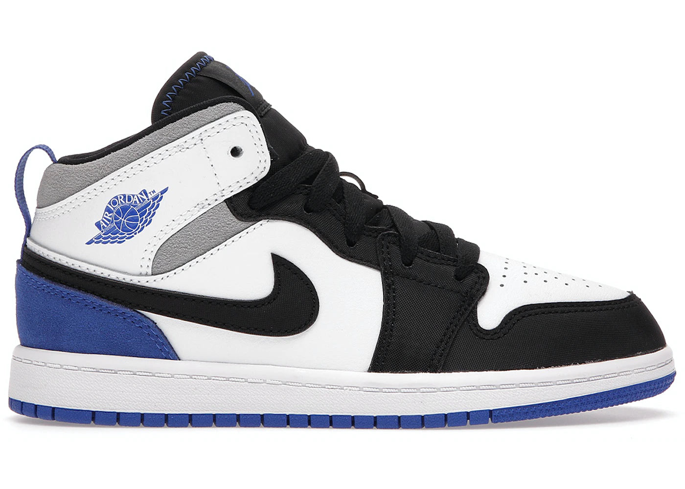 Jordan 1 Mid White Black Royal (PS)