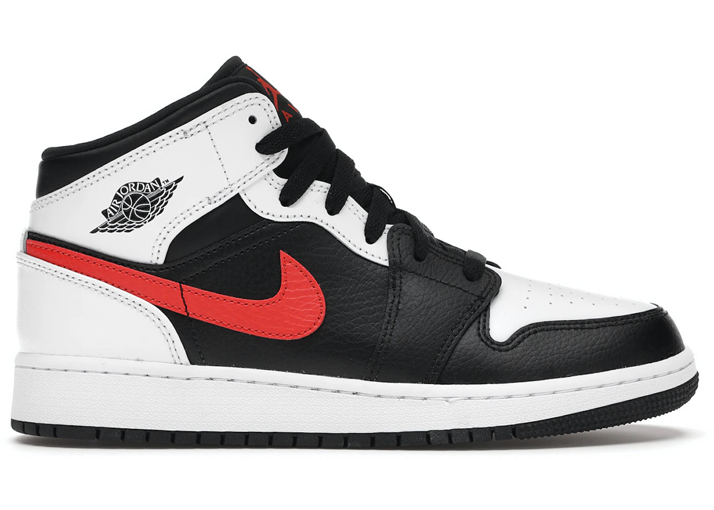 Jordan 1 Mid White Black Chile Red (GS)