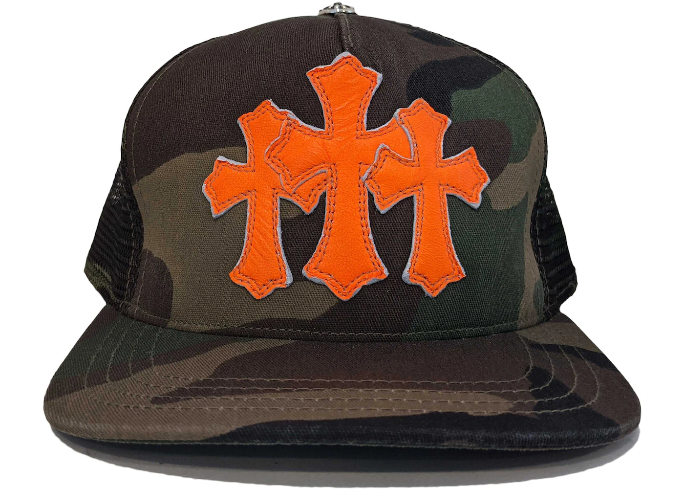 Cemetery Trucker Hat Camo/Orange