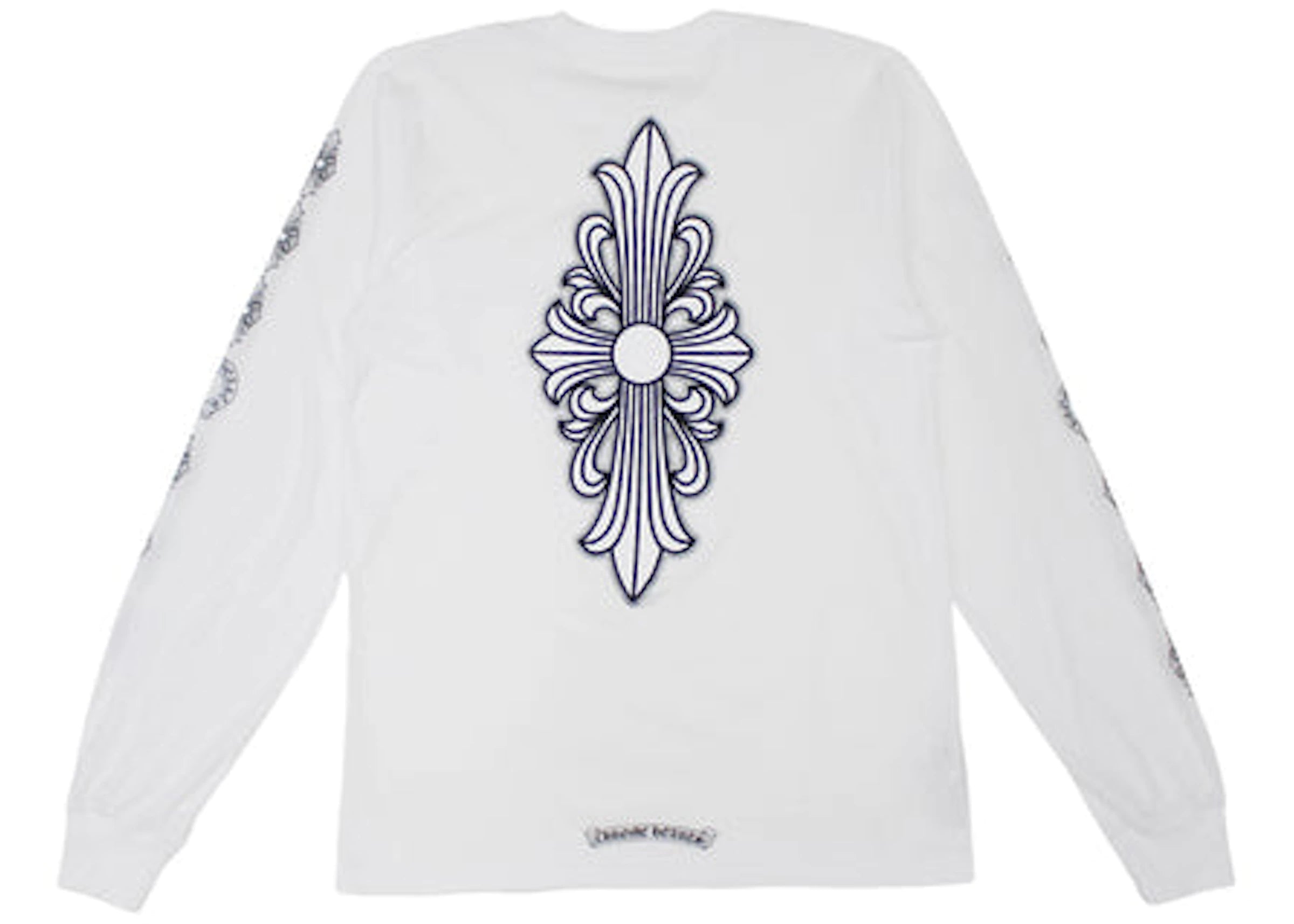 Floral Cross L/S T-shirt White
