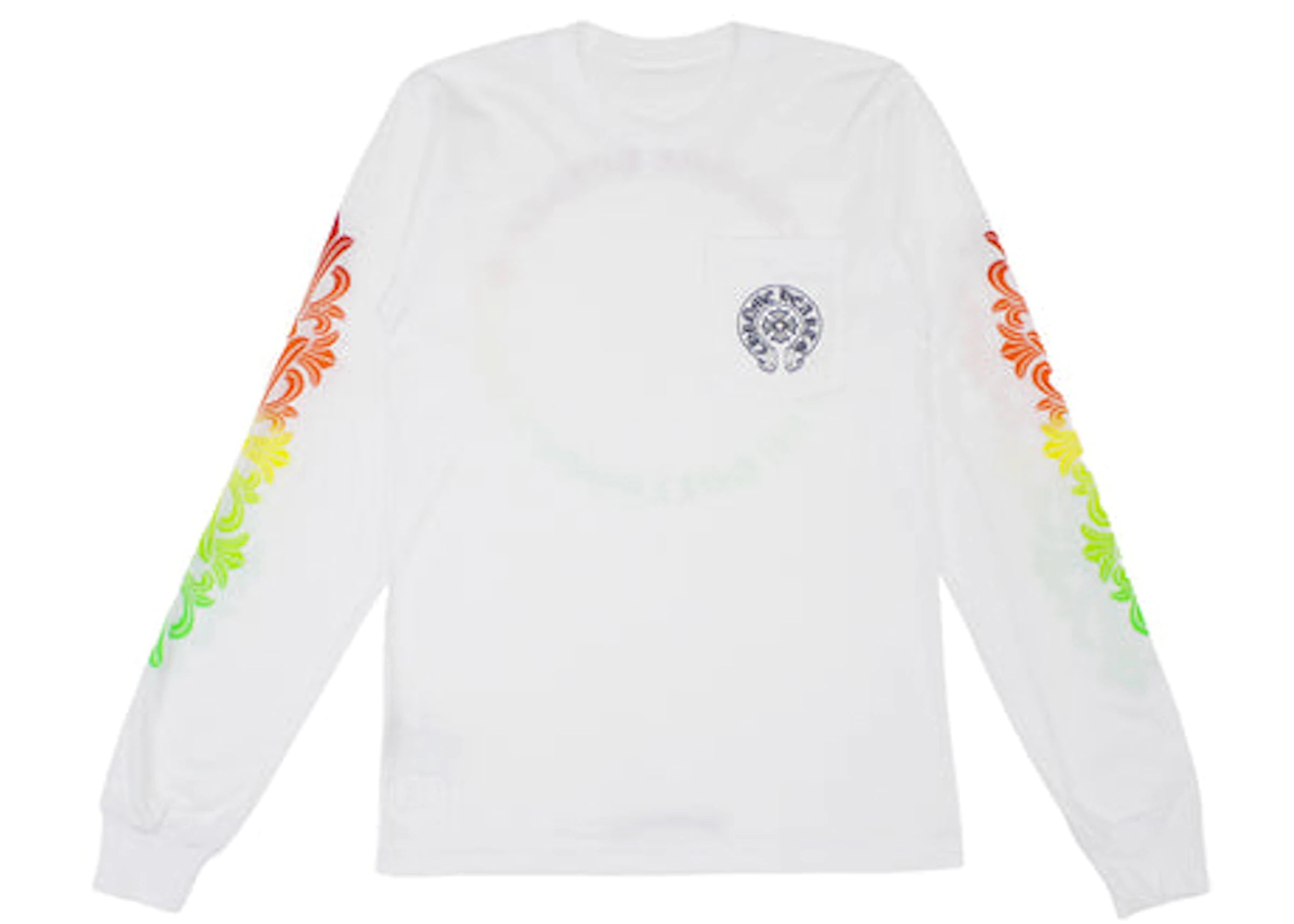 Floral Gradient L/S T-shirt White