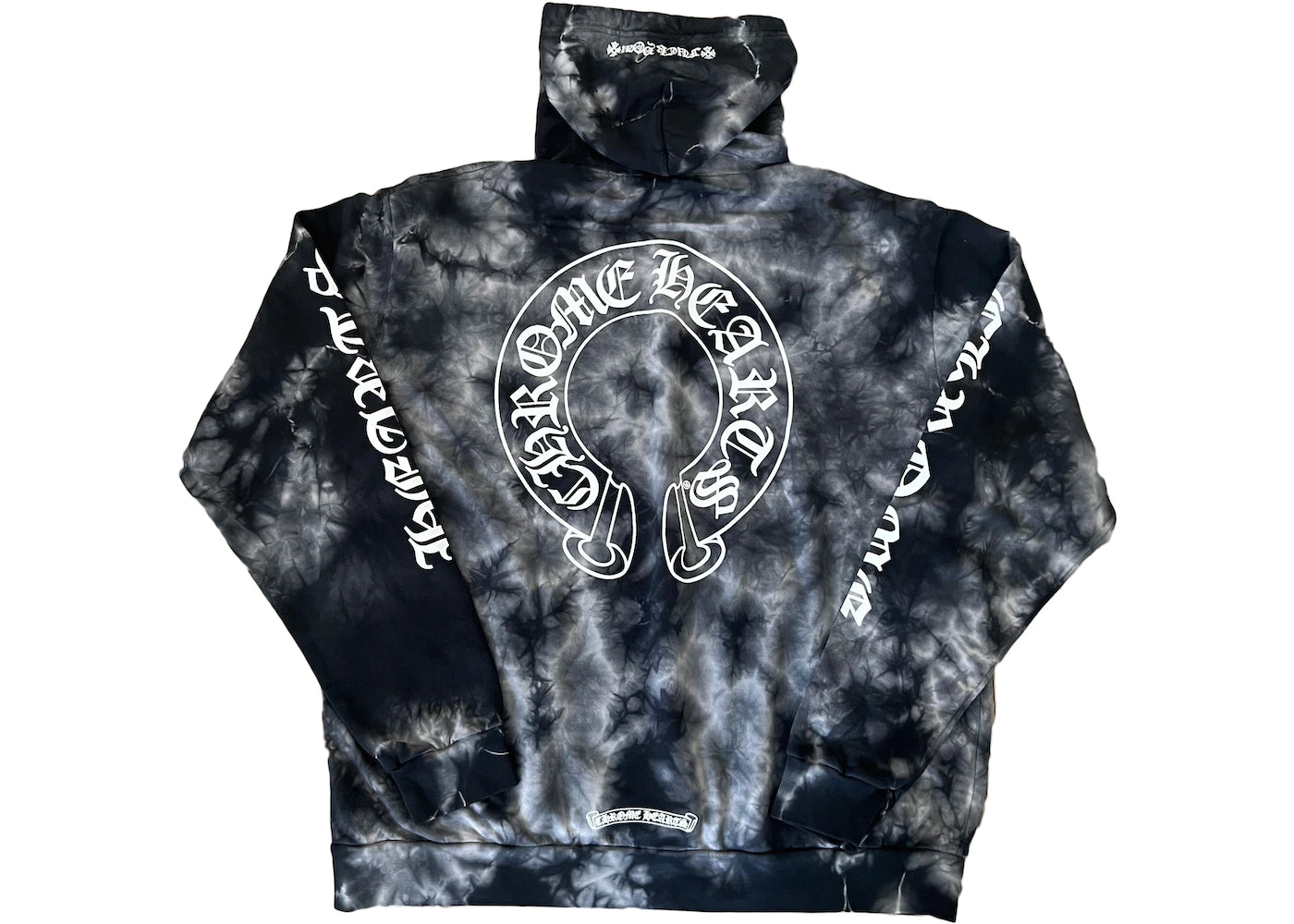 Horseshoe Hoodie Black Tie Dye