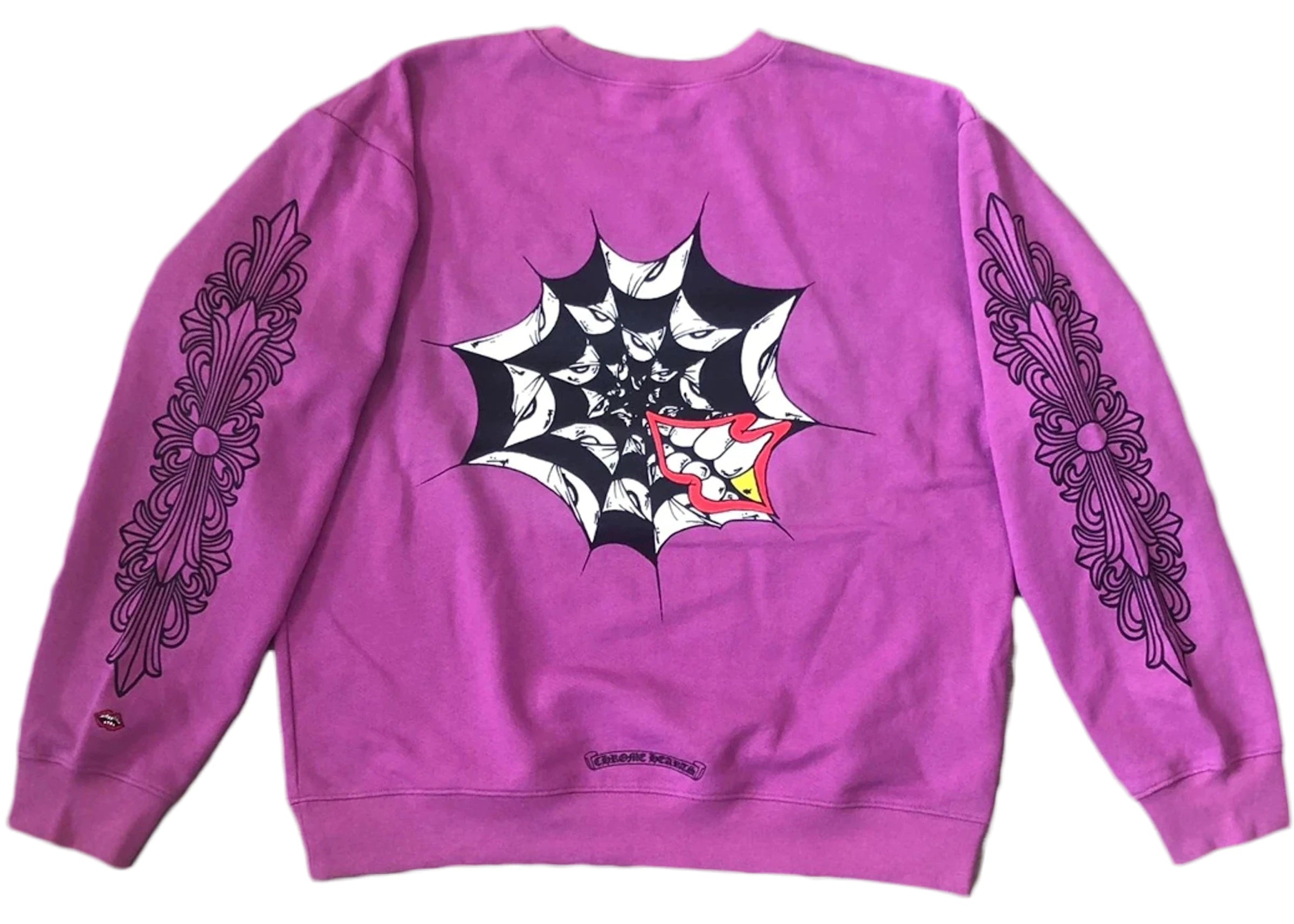 Matty Boy Spider Web Crewneck Sweatshirt Purple