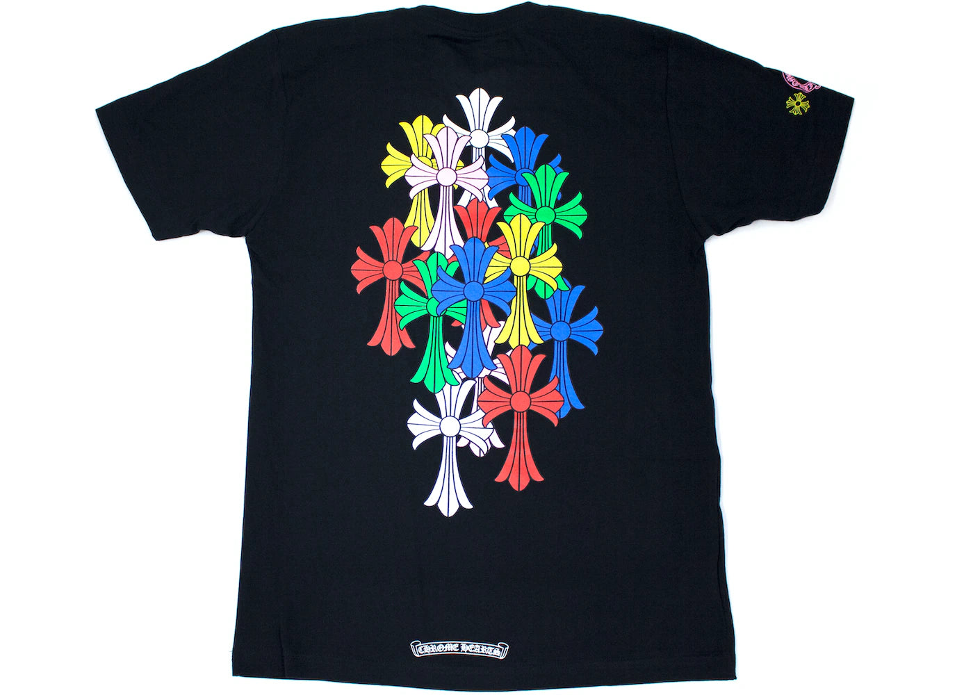 Multi Color Cross Cemetery T-shirt Black