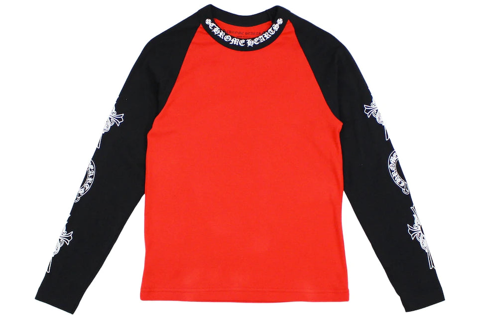 Neck Logo Baseball Shirt Red/Black