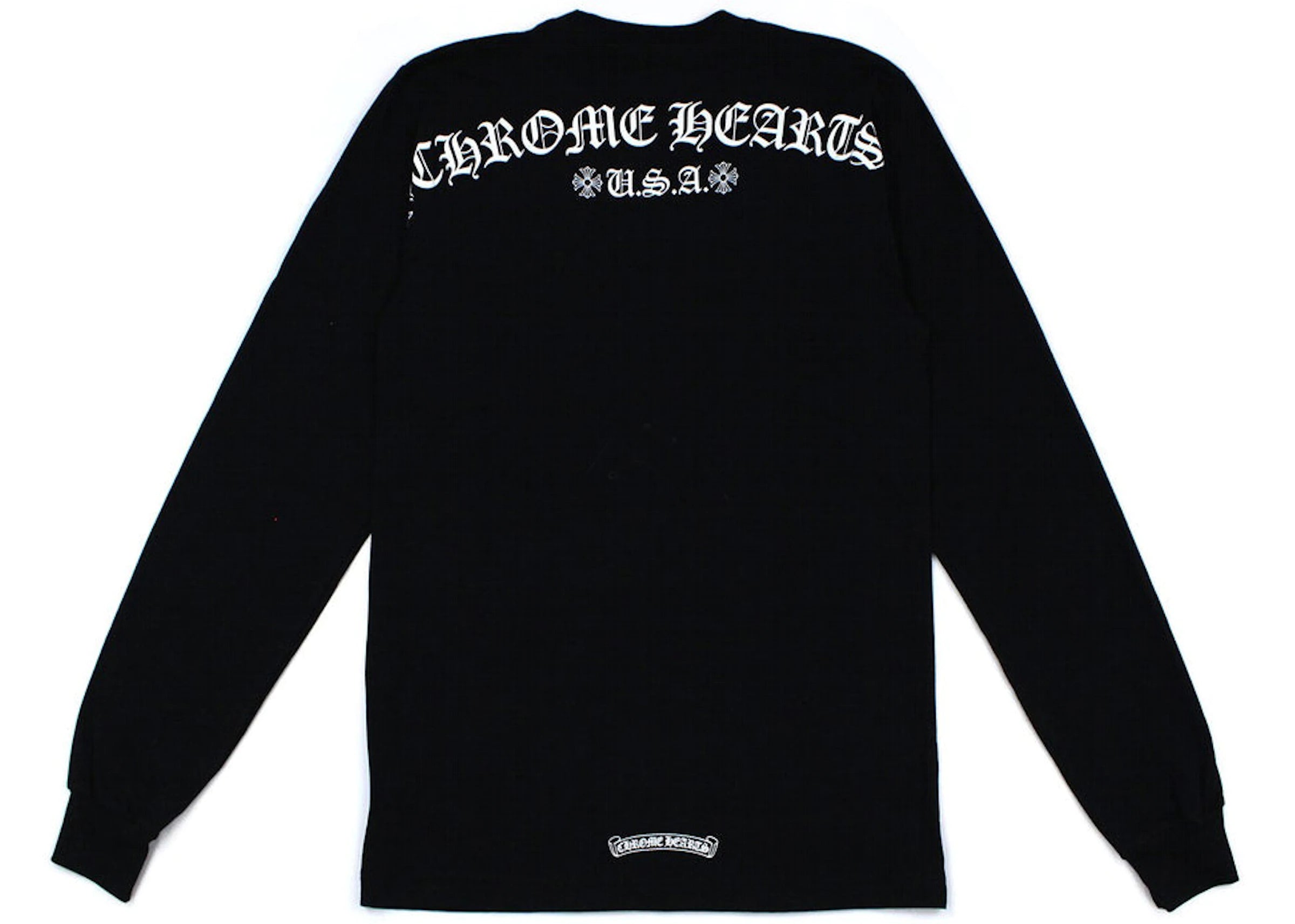 Script Letter Logo L/S T-shirt Black