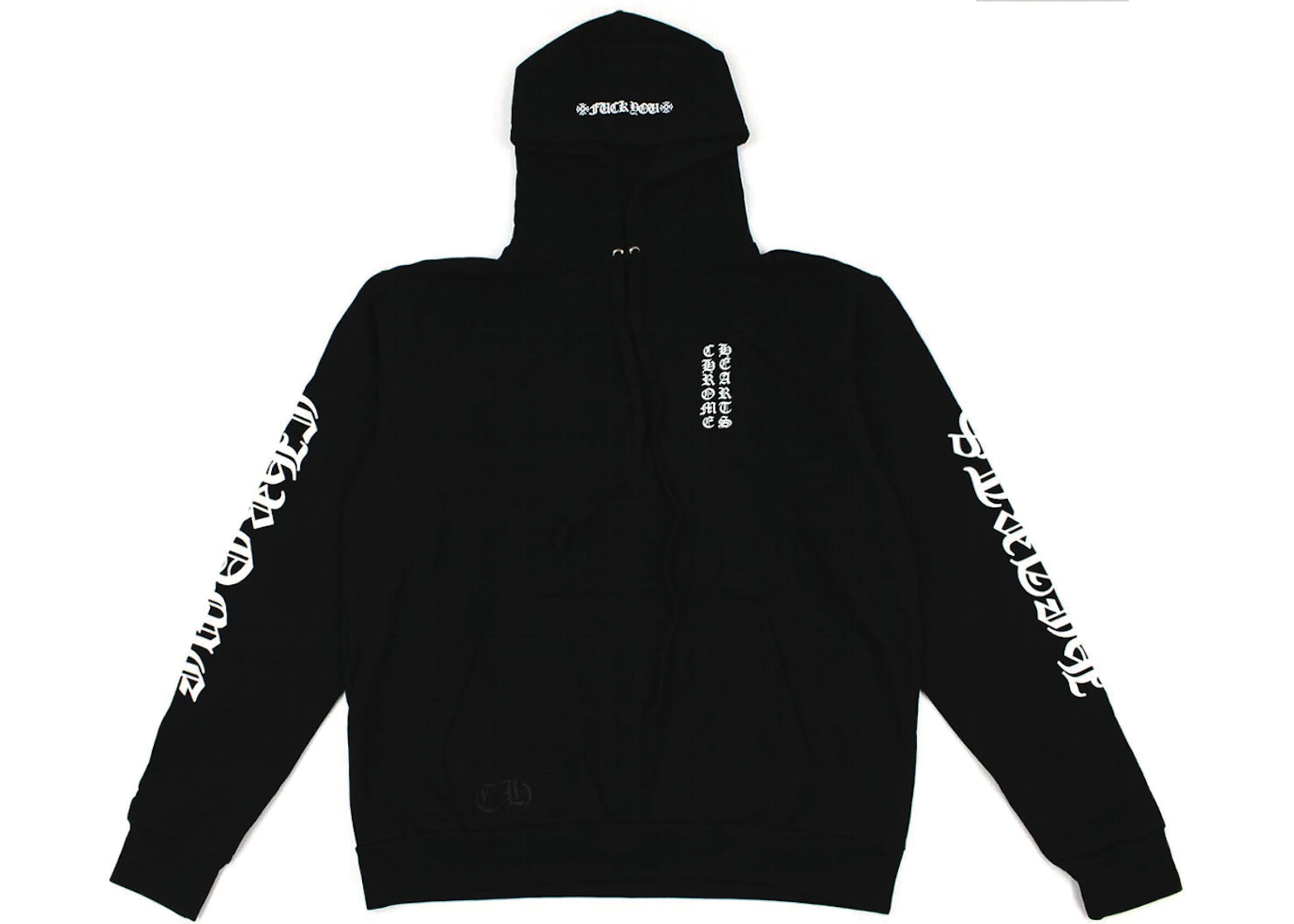 Vertical Logo FU Hoodie Black