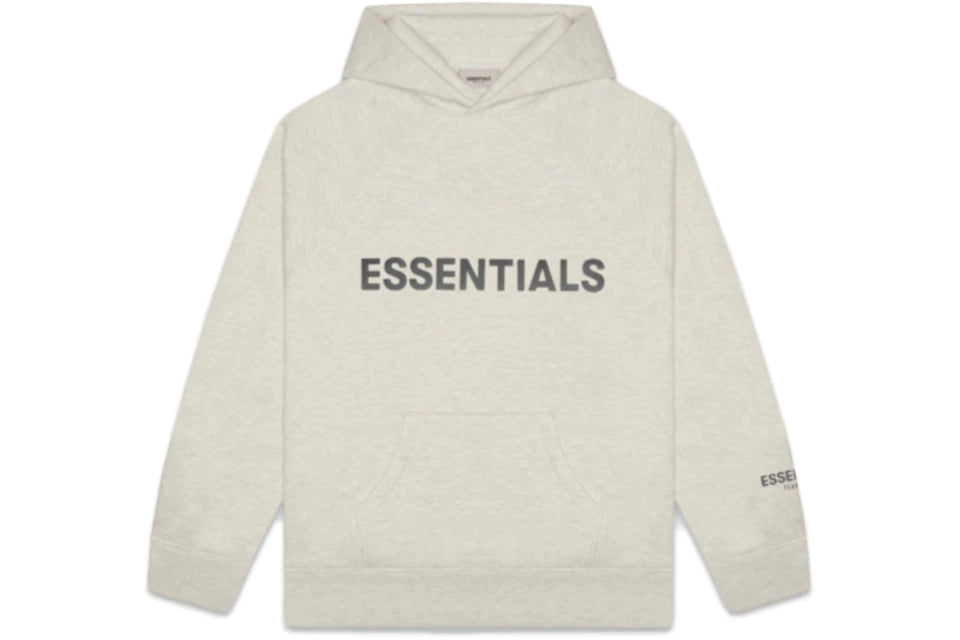 Essentials 3D Silicon Applique Pullover Hoodie Oatmeal