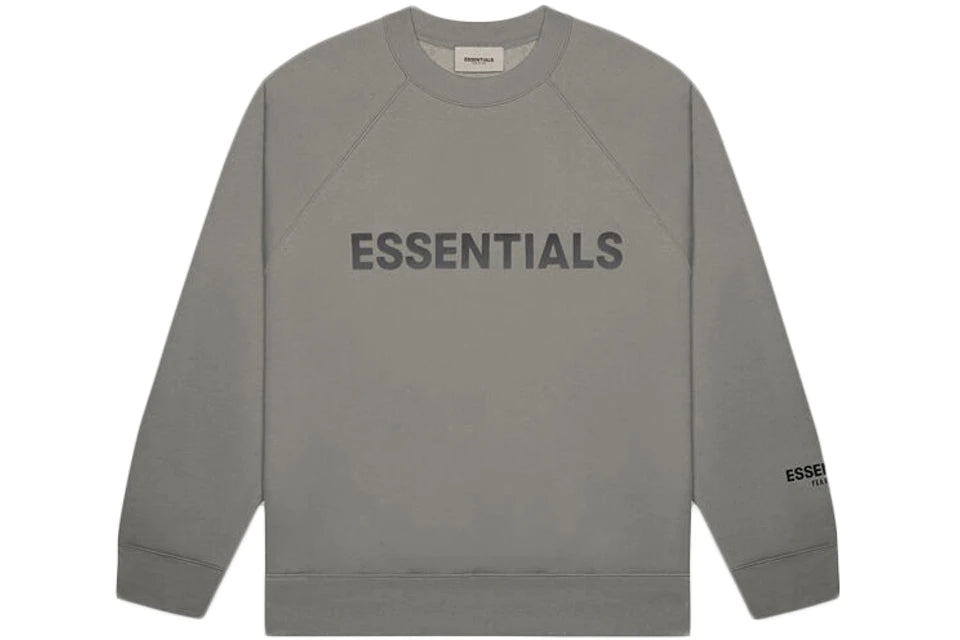 Essentials Crewneck Applique Logo Gray Charcoal SS20