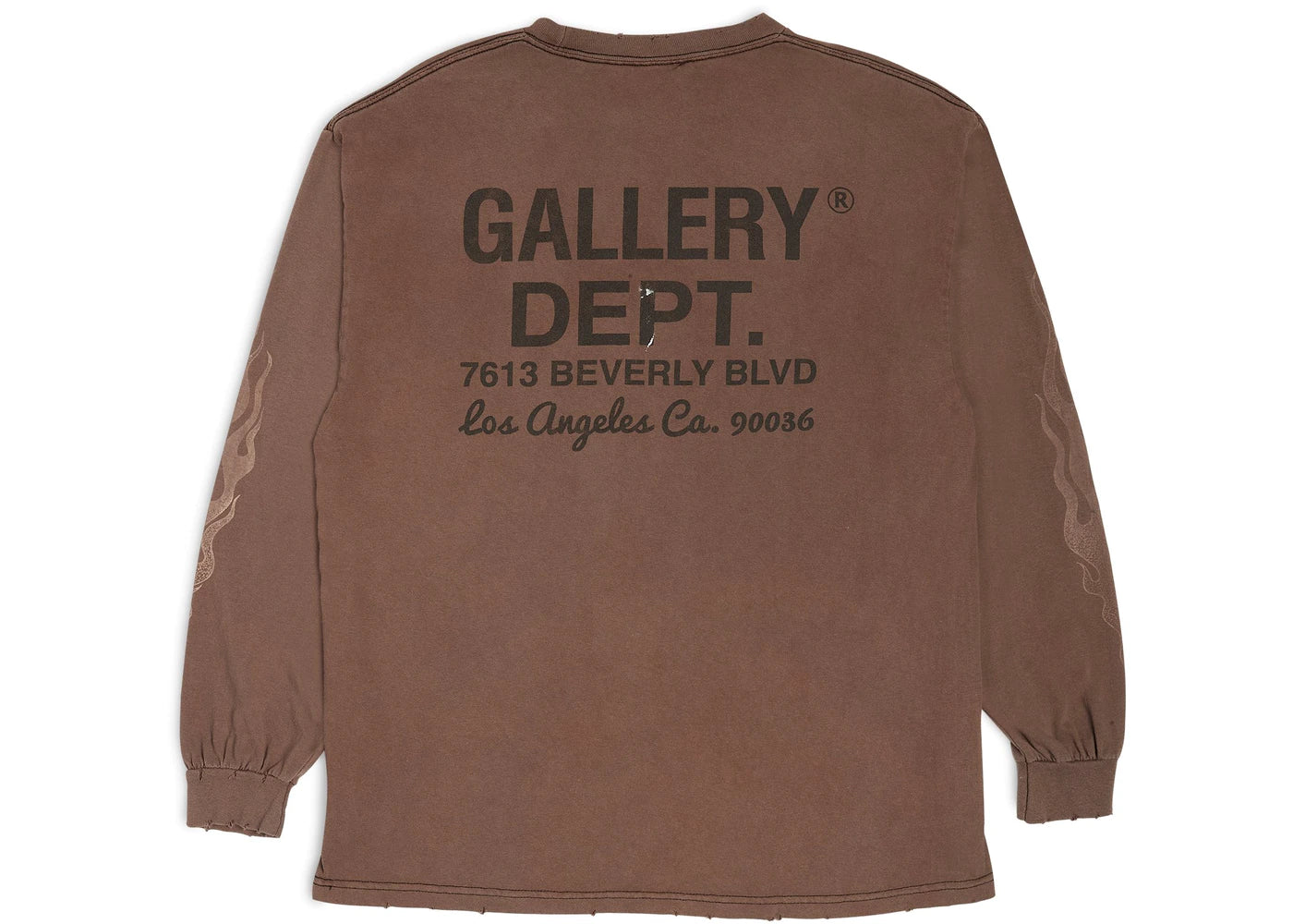 Flames L/S Tee Brown