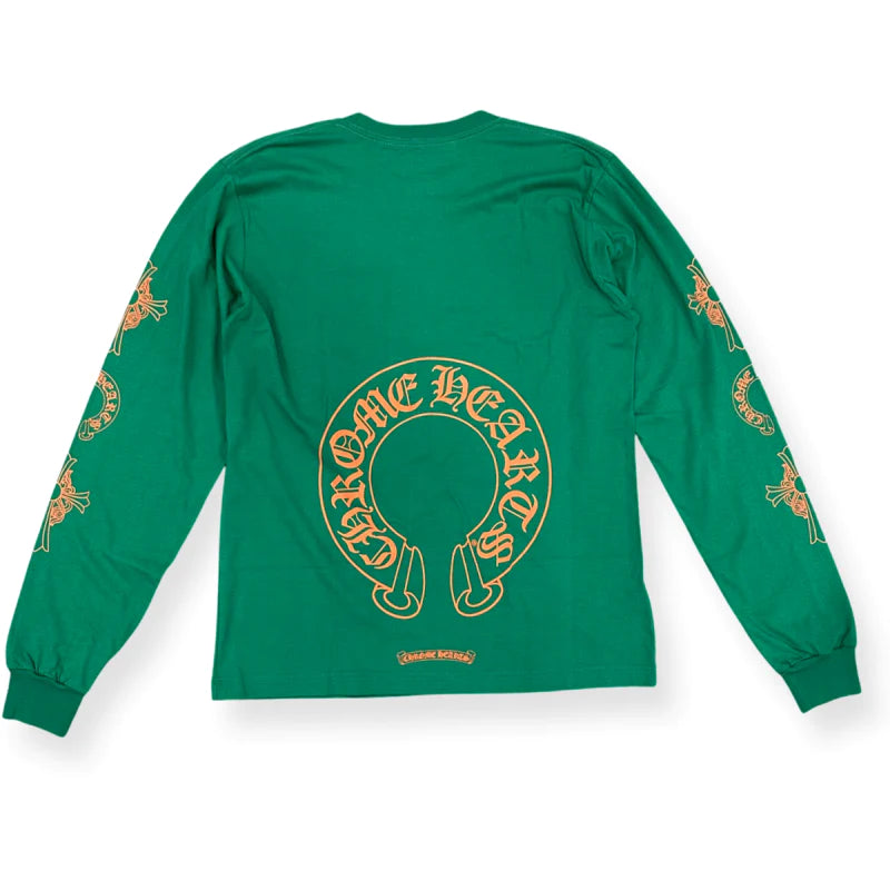 Horseshoe L/S T-Shirt Green/Orange