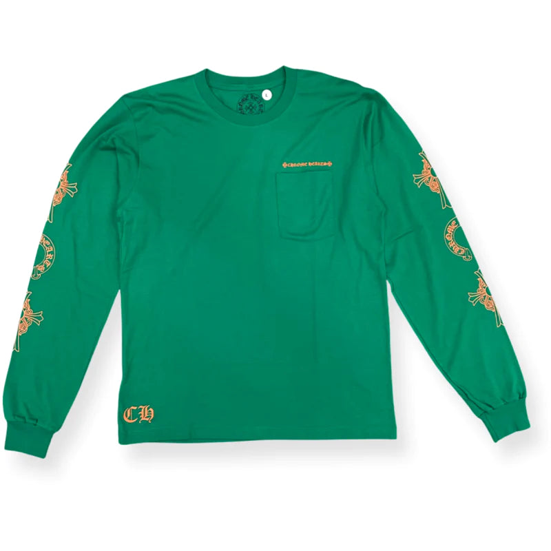 Horseshoe L/S T-Shirt Green/Orange