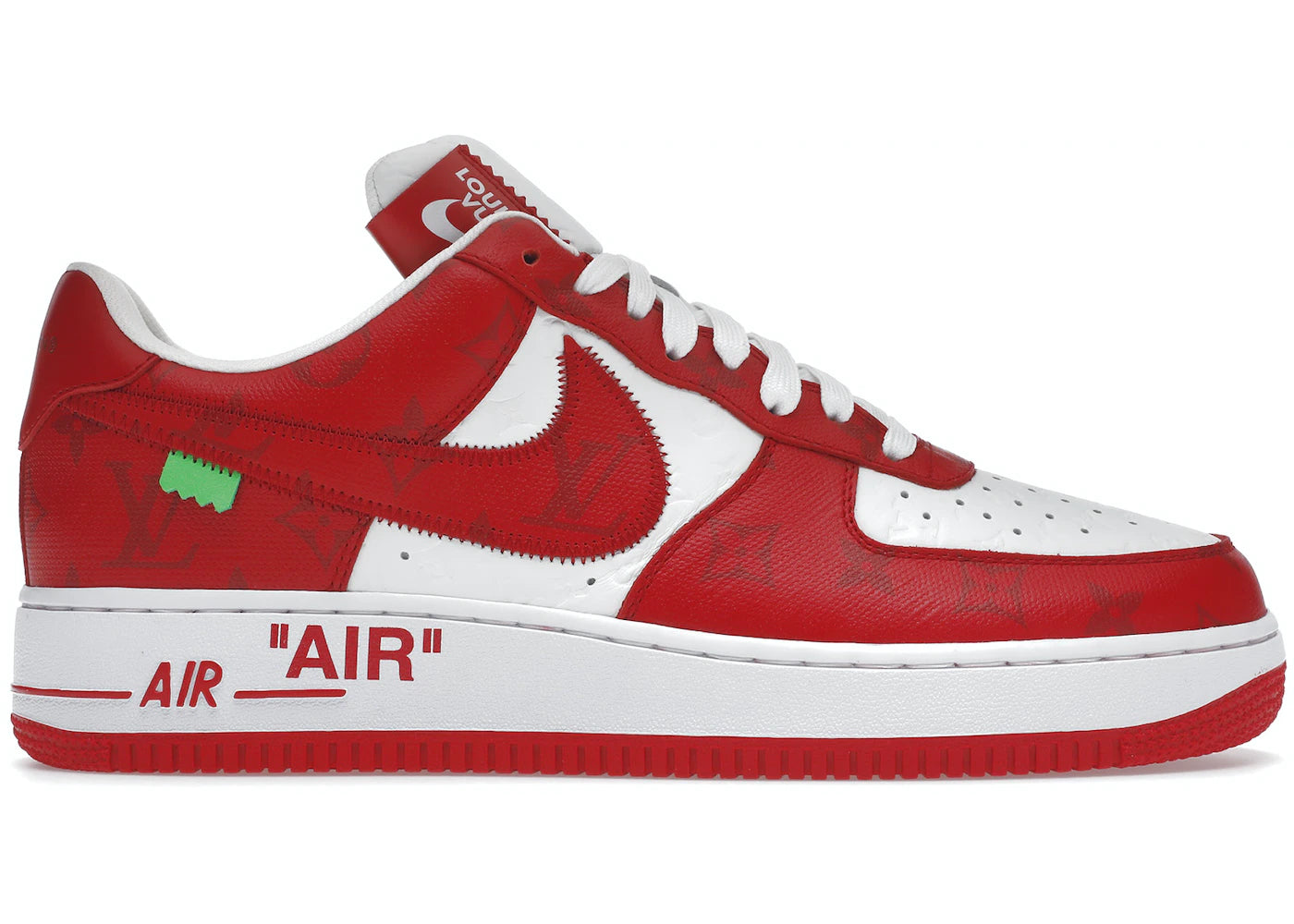 Louis Vuitton Air Force 1 Low By Virgil Abloh White Red