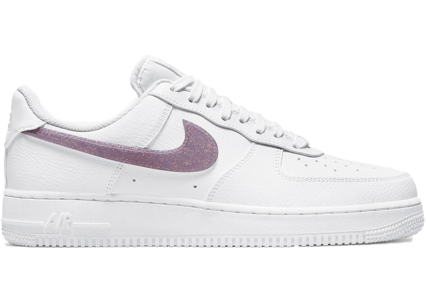 Air Force 1 Low White Purple Glitter Swoosh (W)