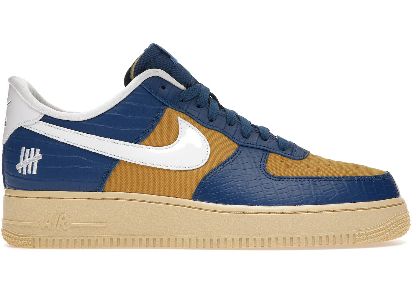 Air Force 1 Low SP Undefeated 5 On It Blue Yellow Croc